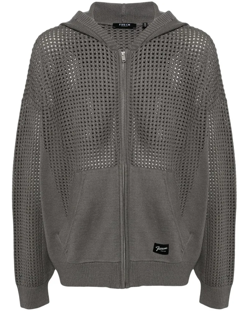 FIVE CM Cardigan mit Kapuze - Grau Grau