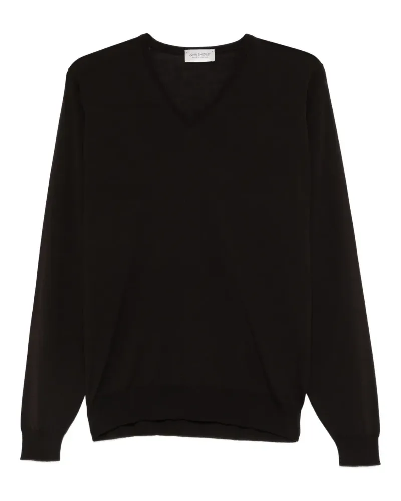 John Smedley Blenheim Strick mit V-Ausschnitt - Braun Braun