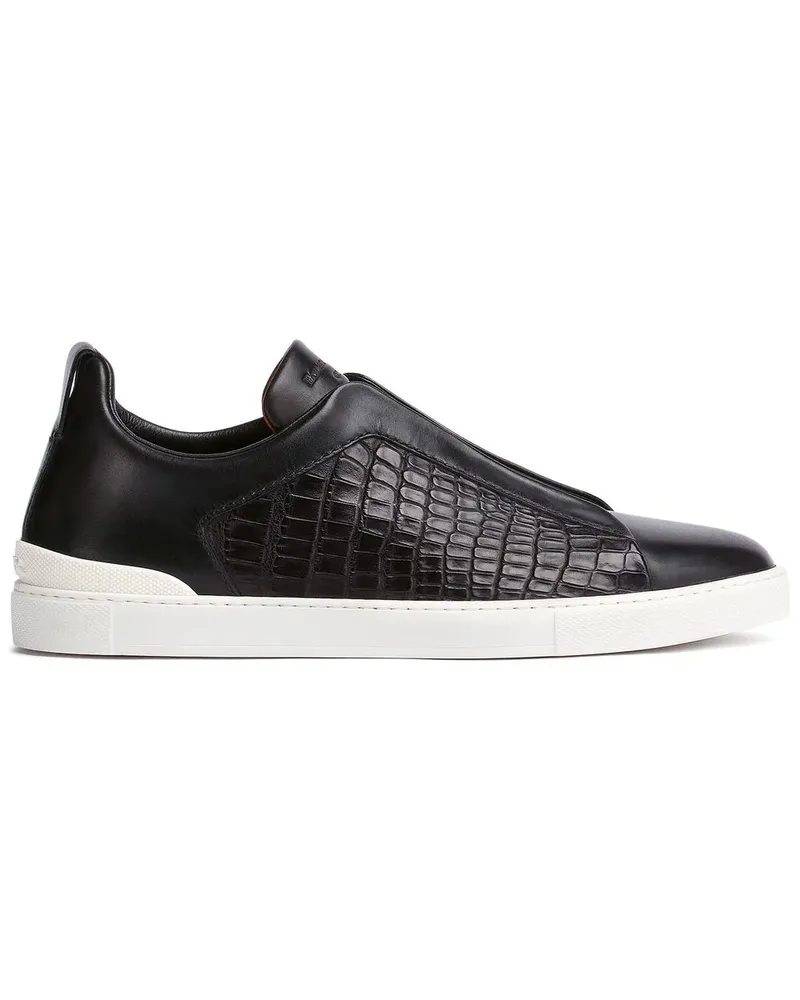 Ermenegildo Zegna Triple Stitch Sneakers - Schwarz Schwarz