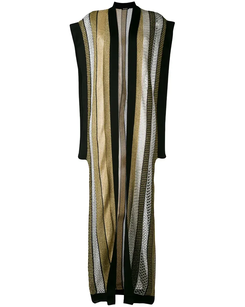 Balmain drop hole duster cradigan - Schwarz Schwarz