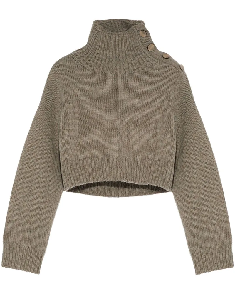 Yves Salomon Gestrickter Cropped-Pullover - Grau Grau
