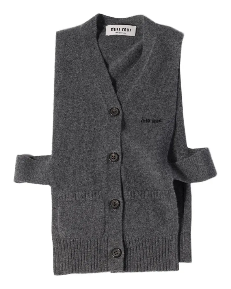 Miu Miu Pullunder mit V-Ausschnitt - Grau Grau