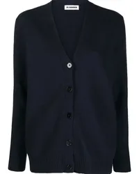 Jil Sander Cardigan mit V-Ausschnitt Blau