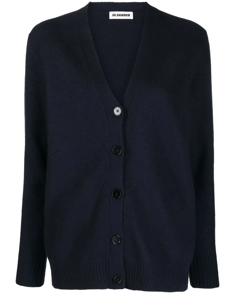 Jil Sander Cardigan mit V-Ausschnitt - Blau Blau