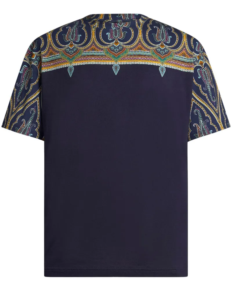 Etro T-Shirt mit Paisleymuster - Blau Blau