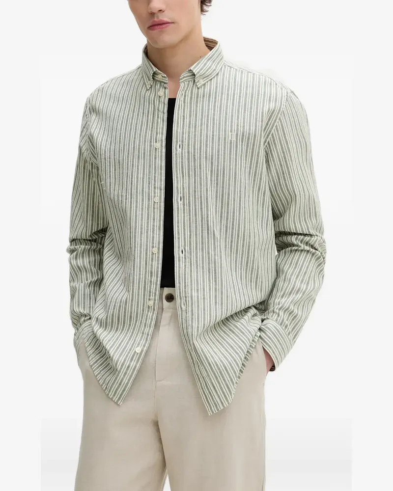 LES DEUX striped button-down shirt - Grün Grün