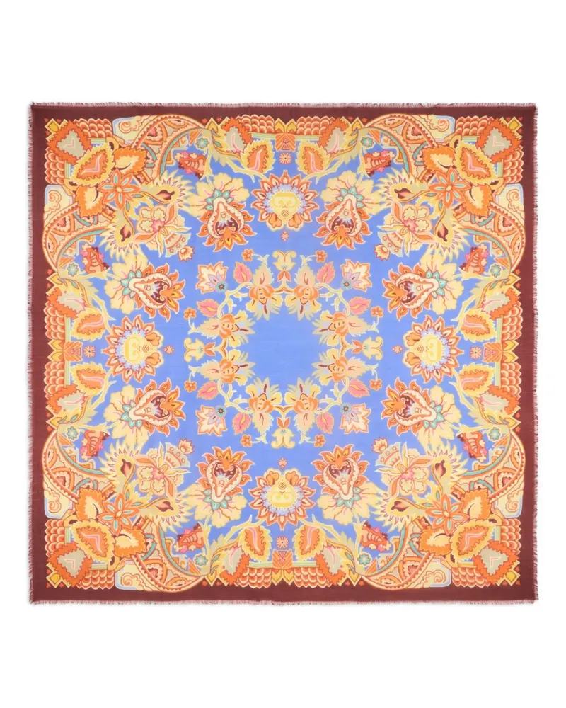 Etro Schal mit Print - Blau Blau