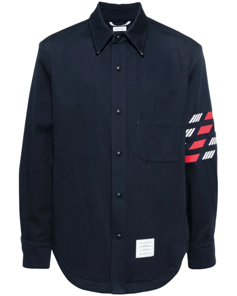 Thom Browne 4-Bar Hemdjacke - Blau Blau