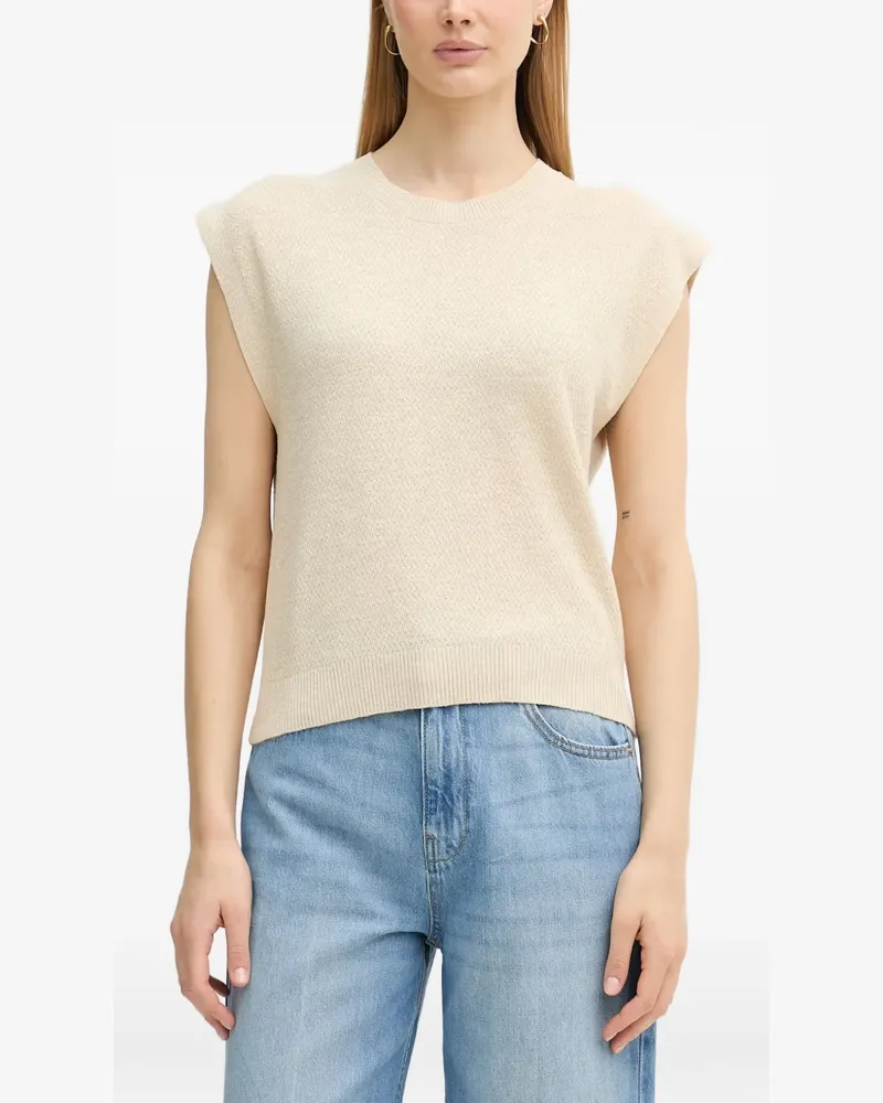 Benetton Pullover mit geripptem Saum - Nude Nude