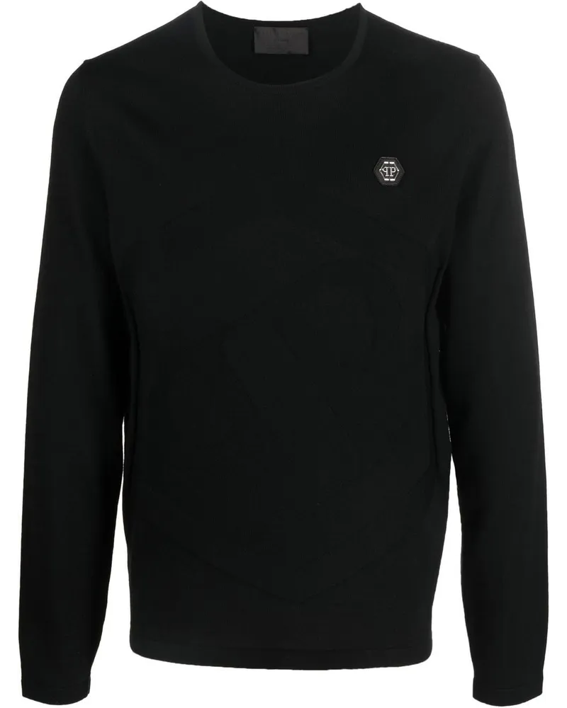 Philipp Plein Pullover mit rundem Ausschnitt - Schwarz Schwarz