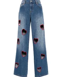 Alice + Olivia Karrie Jeans mit Cut-Outs Blau