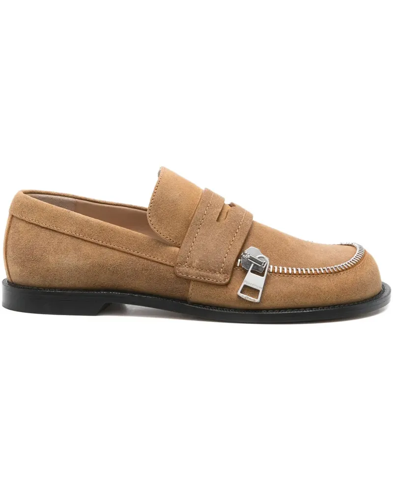 J.W.Anderson Penny-Loafer mit Reißverschluss - Nude Nude