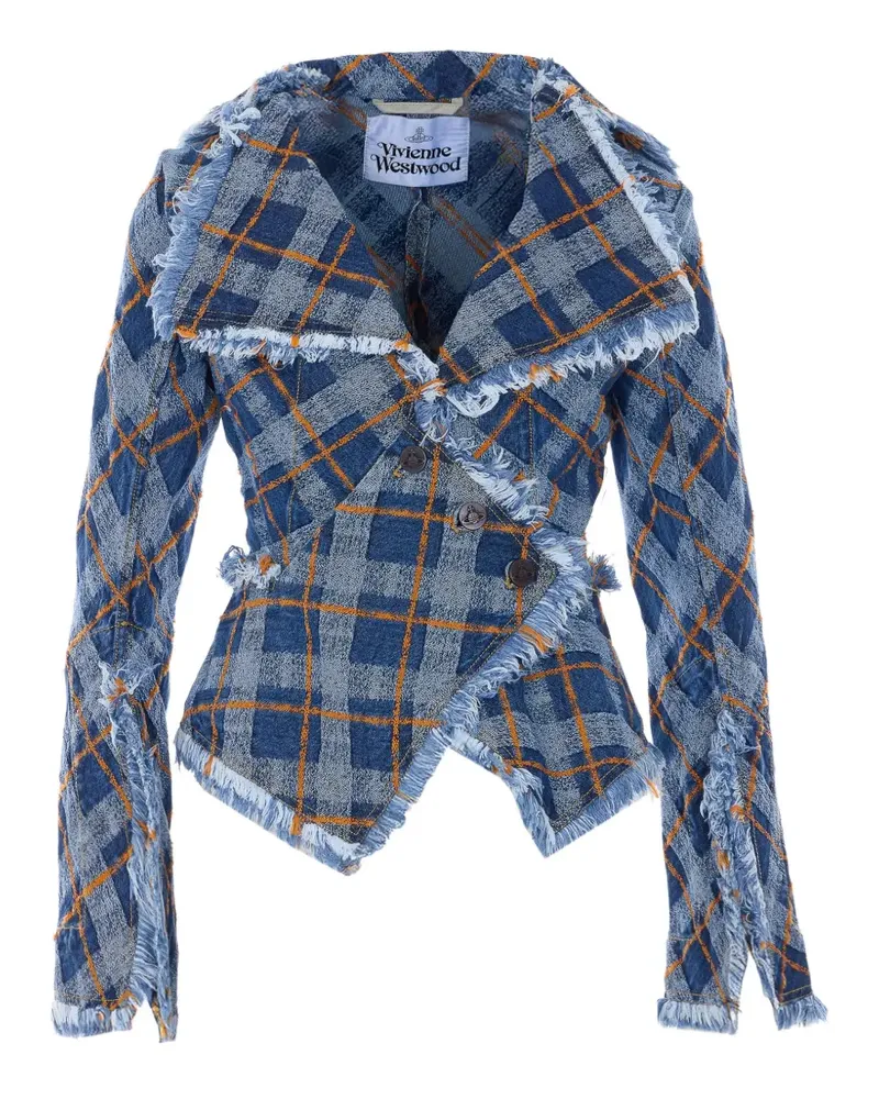 Vivienne Westwood Worth More frayed jacket - Blau Blau