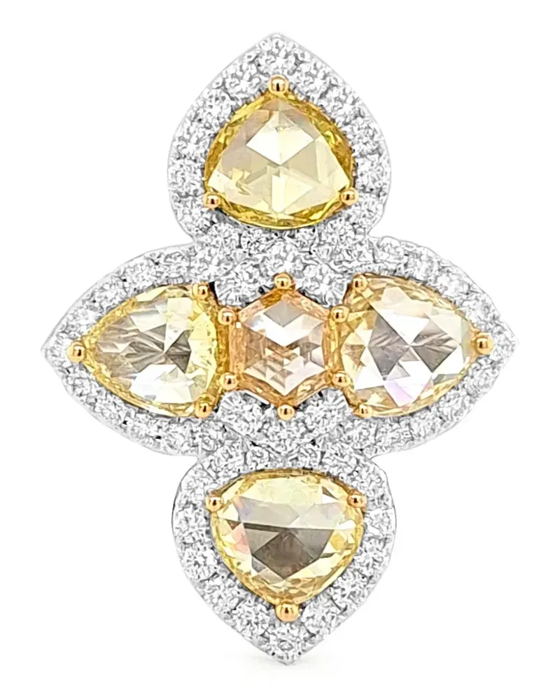 HYT Jewelry Cocktailring mit Diamanten - Silber Silber