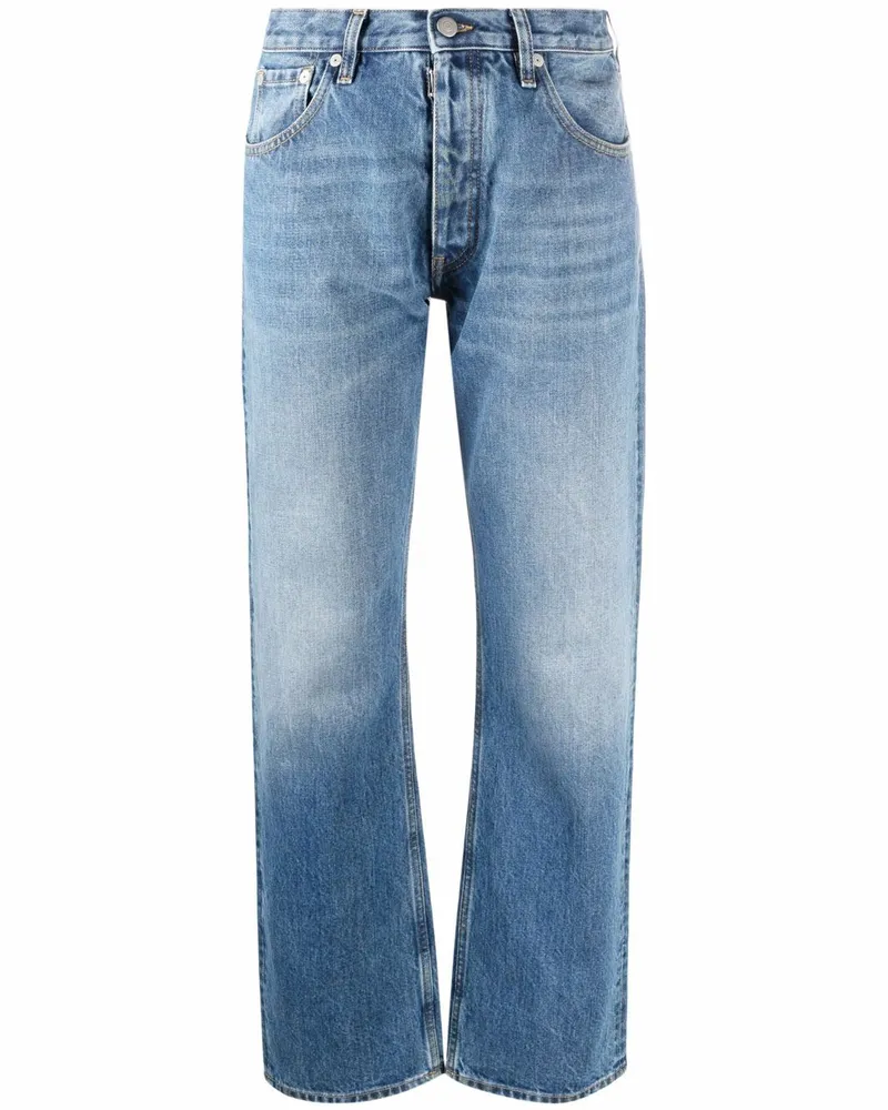 Maison Margiela Halbhohe Straight-Leg-Jeans - Blau Blau