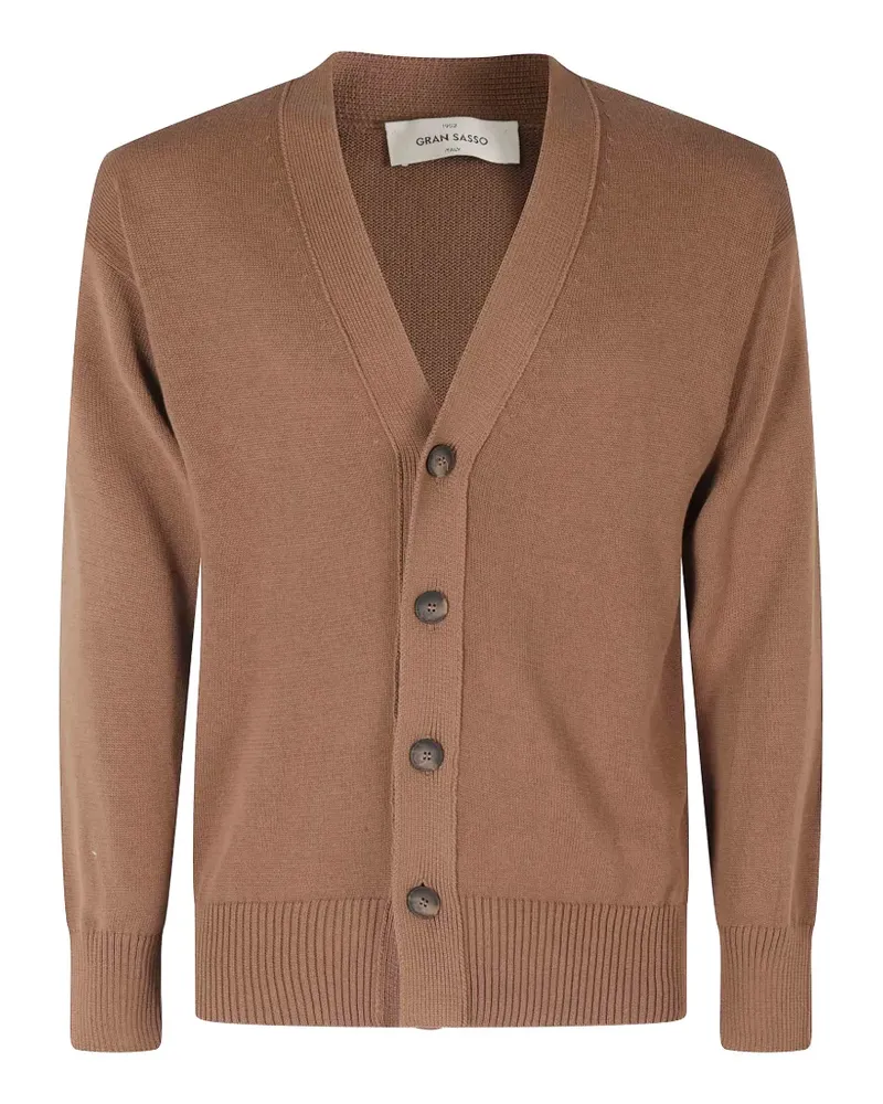 Gran Sasso fine-knit button-up cardigan - Braun Braun