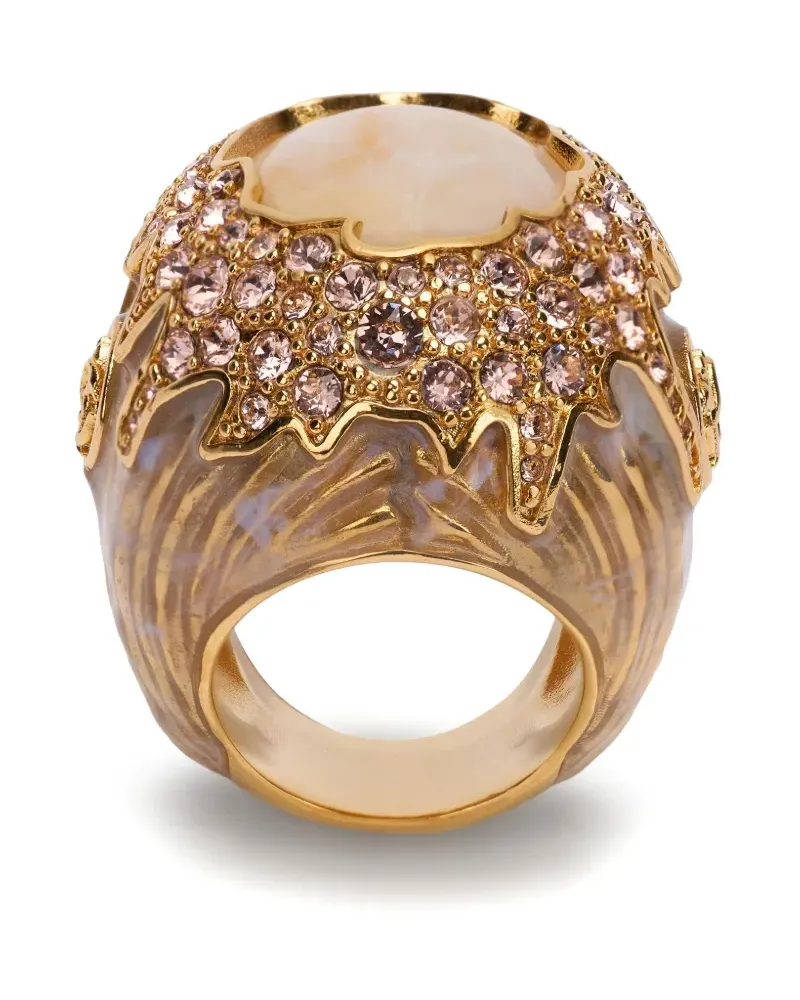 Roberto Cavalli Ring mit Kristallen - Gold Gold