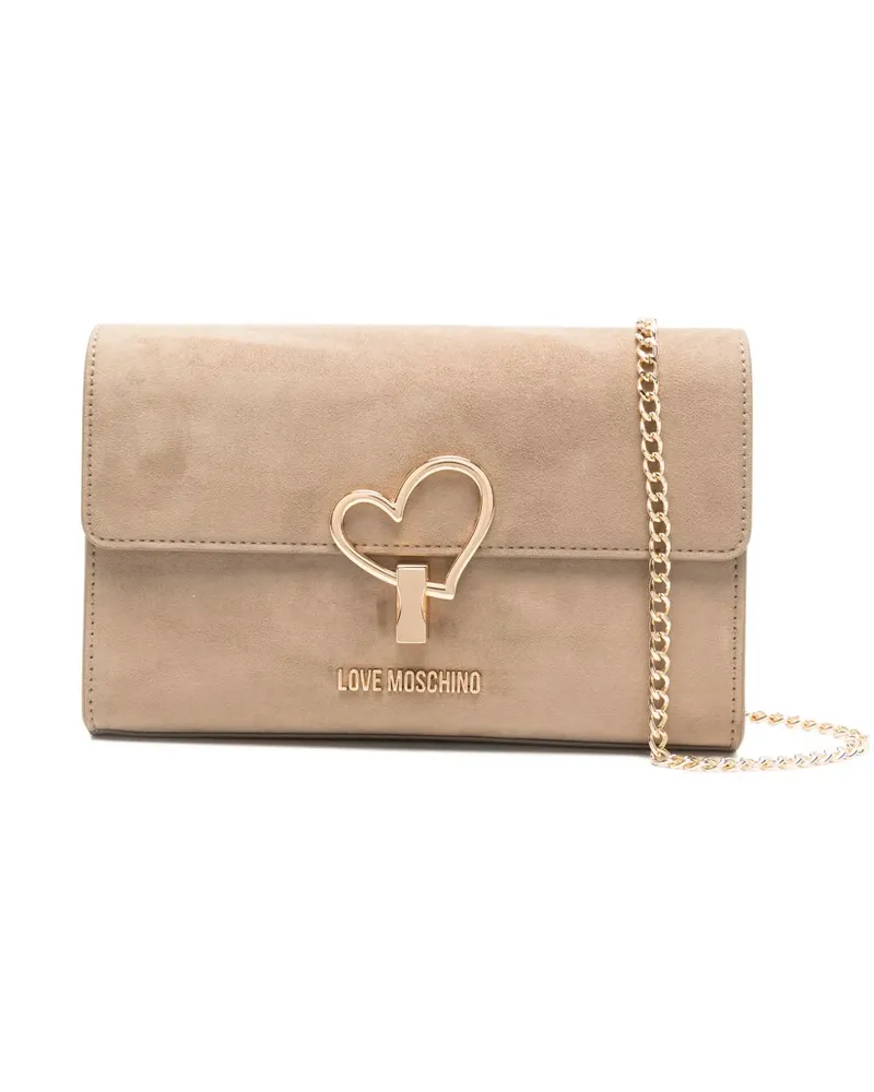 Moschino Umhängetasche mit Herzdetail - Nude Nude