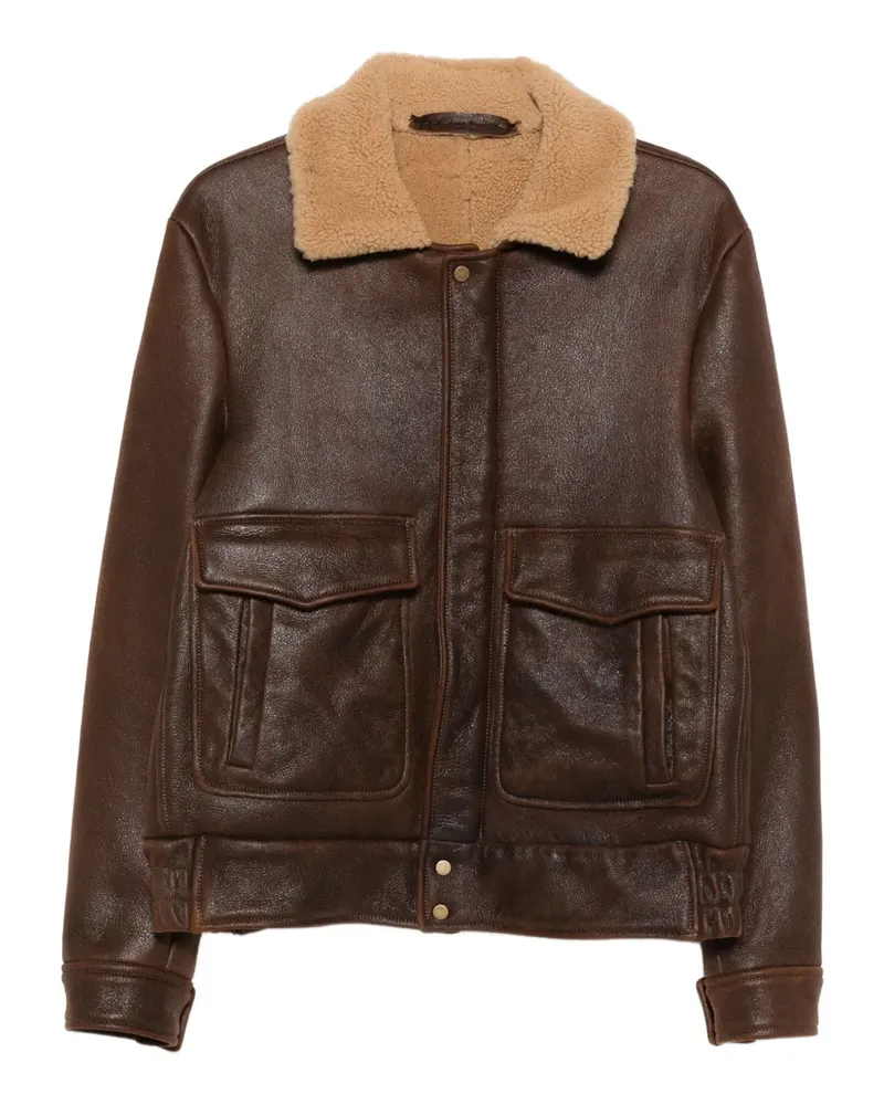 Salvatore Santoro Jacke mit Shearling-Kragen - Braun Braun