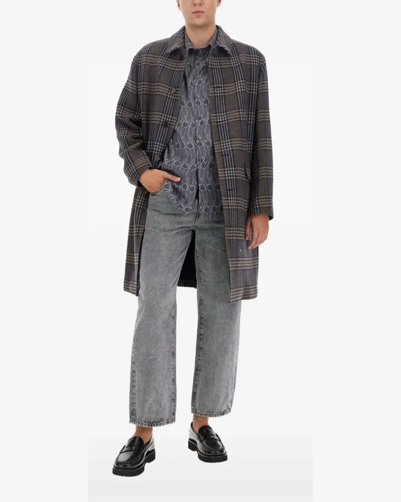 Etro plaid-pattern coat - Braun Braun