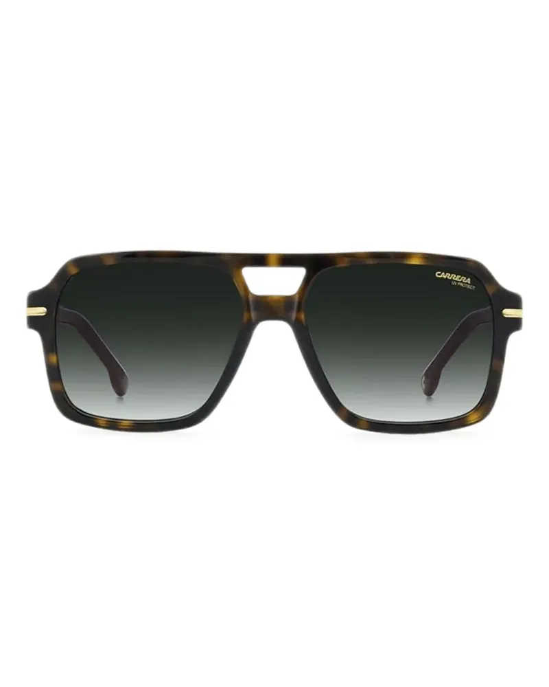 Carrera tortoiseshell-effect pilot-frame sunglasses - Braun Braun