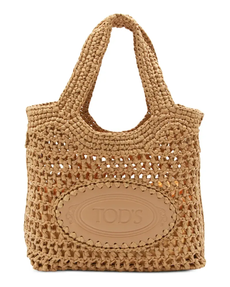 TOD'S Mini Shopper aus Raffiabast - Braun Braun