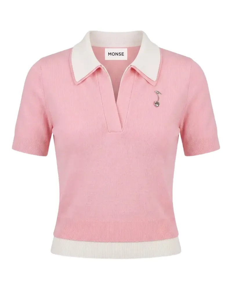 Monse Poloshirt mit doppeltem Kragen - Rosa Rosa
