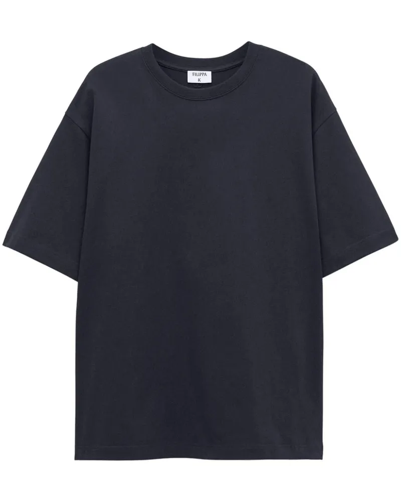 Filippa K T-Shirt mit Rundhalsausschnitt Schwarz
