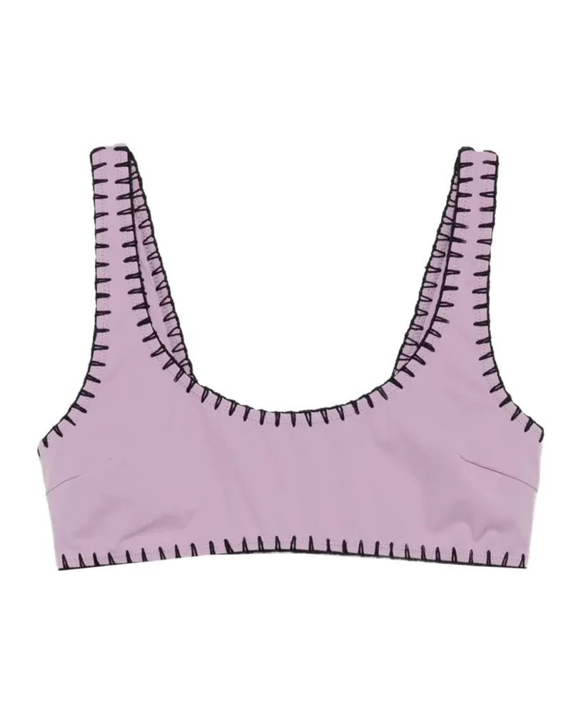 Nanushka Bikinioberteil mit Ziernaht - Violett Violett