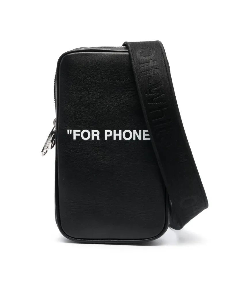 OFF-WHITE Kuriertasche mit Slogan-Print - Schwarz Schwarz