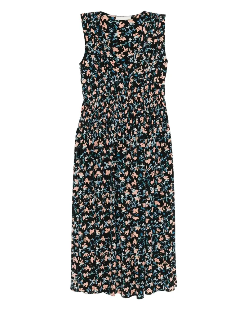 Ulla Johnson SYLVIE Midikleid mit V-Ausschnitt - Schwarz Schwarz
