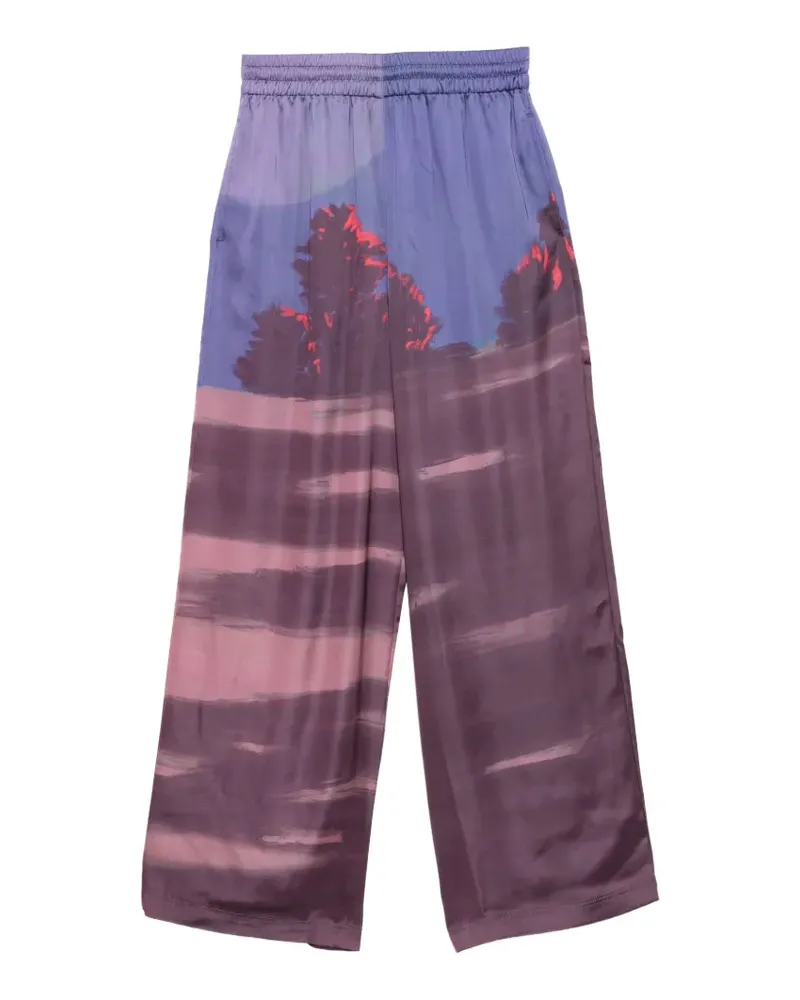 Lacoste Hose mit Logo-Stickerei - Violett Violett