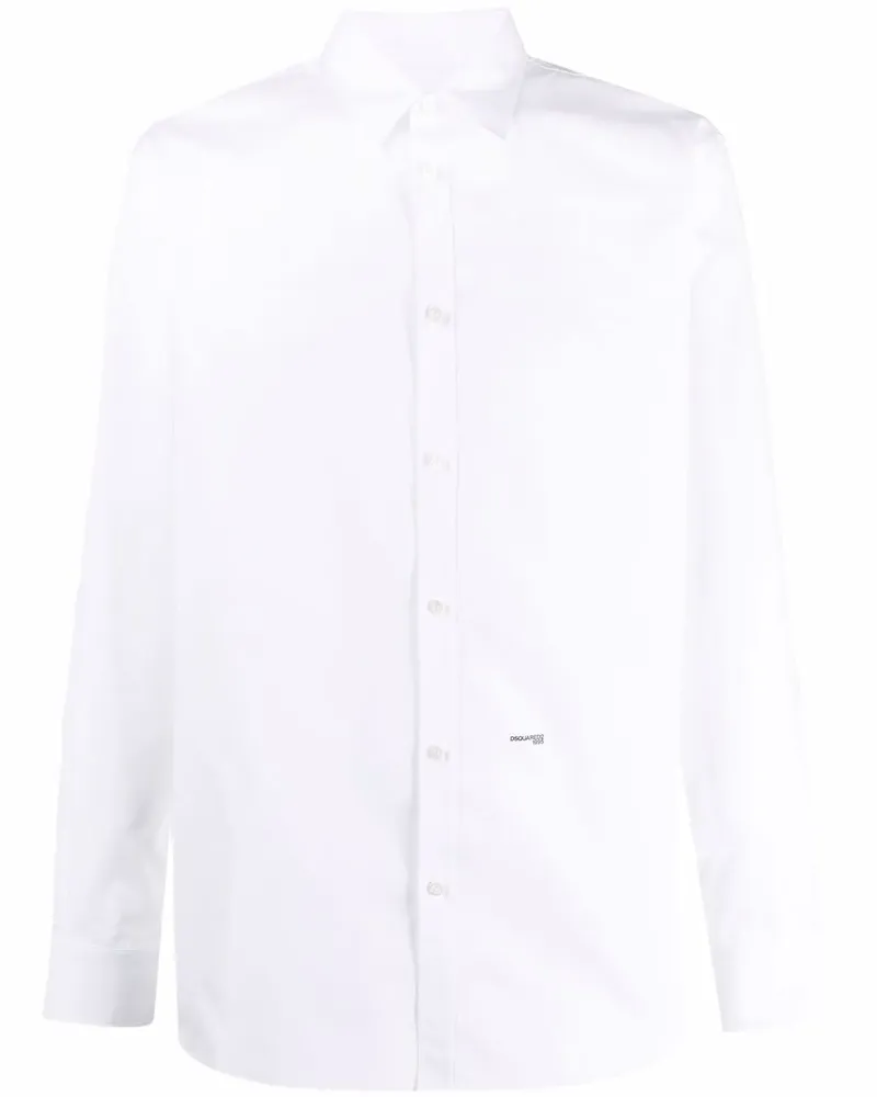 Dsquared2 Hemd mit Logo-Stickerei - Weiß Weiß