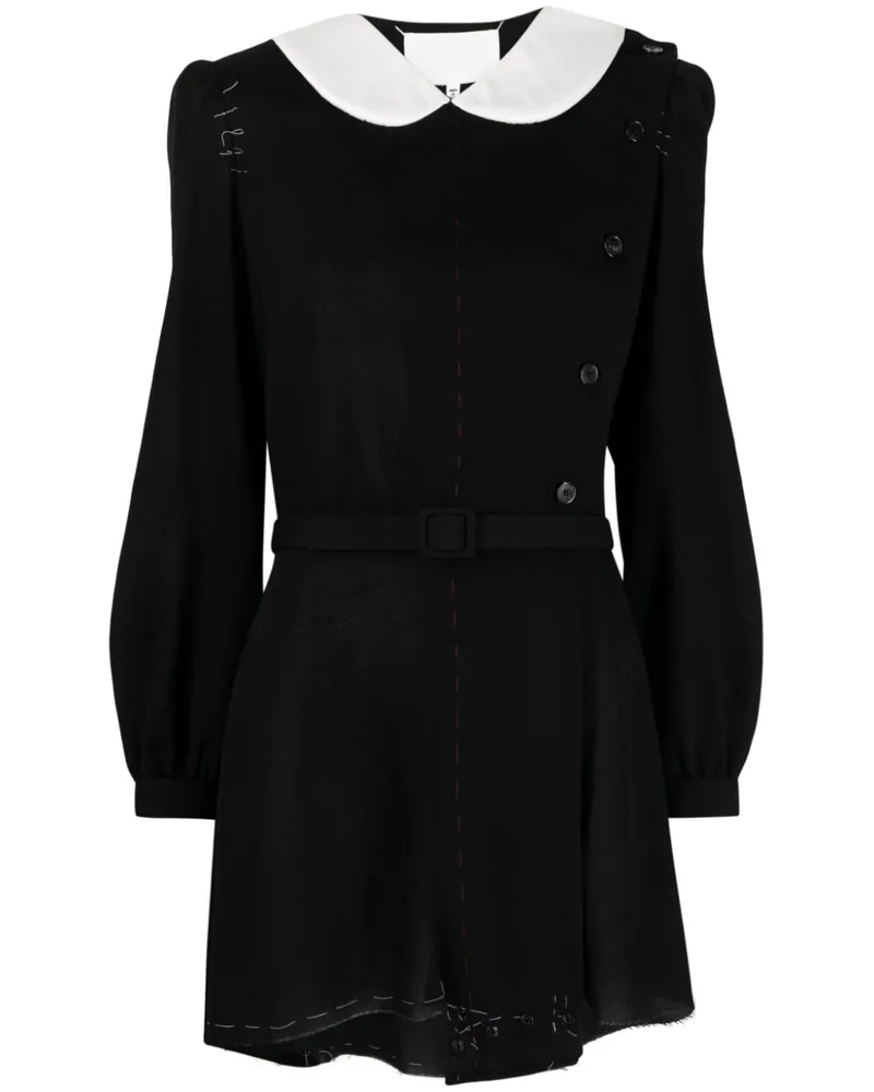Maison Margiela Minikleid mit Bubikragen - Schwarz Schwarz