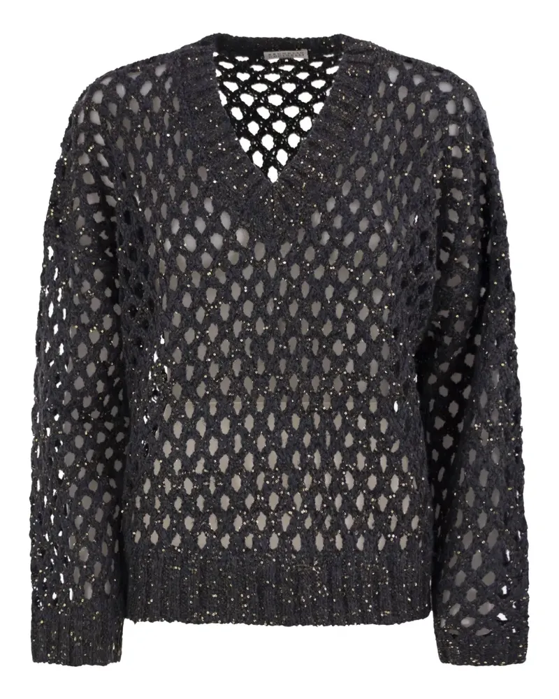 Brunello Cucinelli Pullover mit Pailletten - Blau Blau