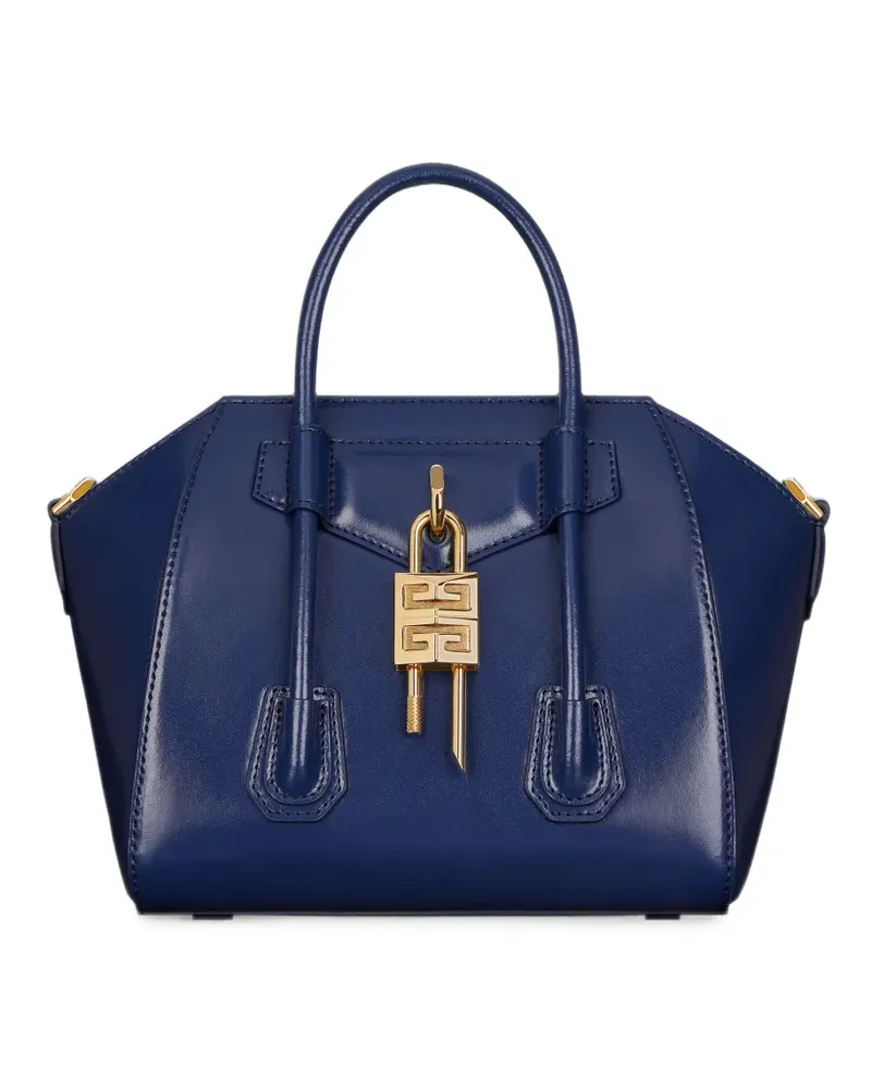 Givenchy Mini Antigona Lock Handtasche - Blau Blau