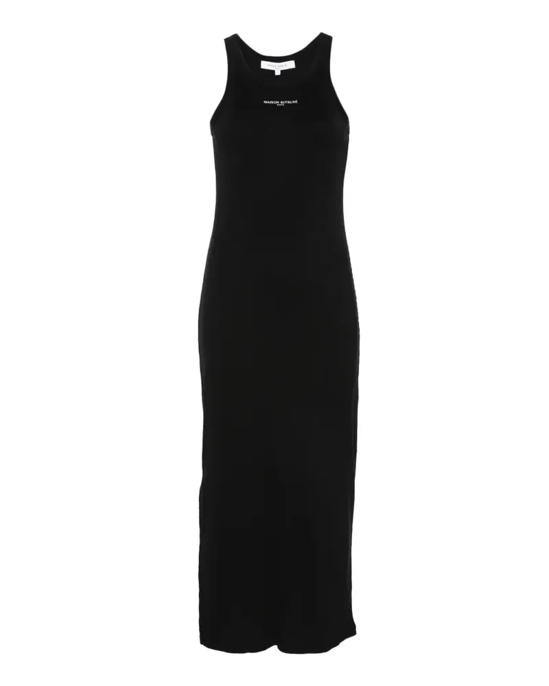 Kitsuné ribbed dress - Schwarz Schwarz