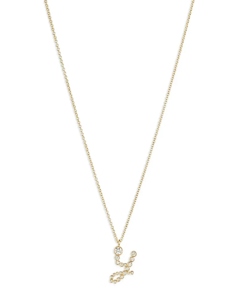 Sophie Bille Brahe 18kt recycelte Soprano Y Gelbgoldhalskette mit Diamanten Gold