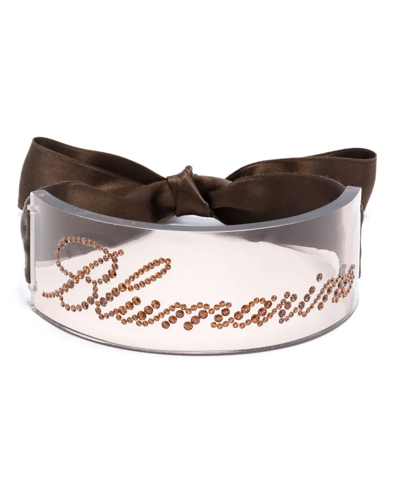 Blumarine Choker mit Kristallen Braun