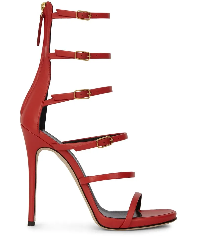 Giuseppe Zanotti Margaret Sandalen mit mehreren Riemen 115mm - Rot Rot
