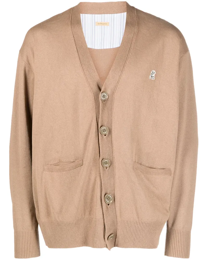 Undercover Cardigan mit Logo-Patch - Braun Braun