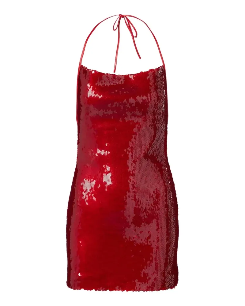 David Koma Kleid mit Pailletten - Rot Rot