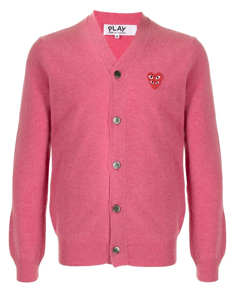 Comme des Garçons Cardigan mit V-Ausschnitt Rosa