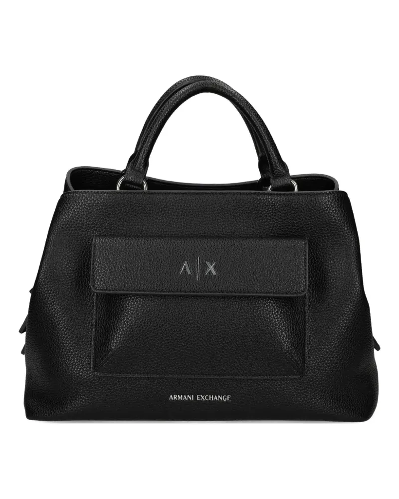 Armani Exchange Tote Bag mit Tasche - Schwarz Schwarz