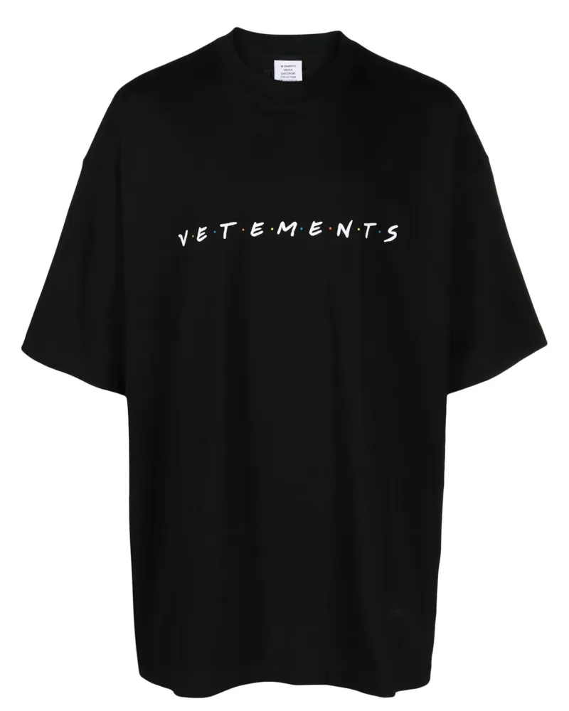 VETEMENTS T-Shirt mit Logo-Print - Schwarz Schwarz