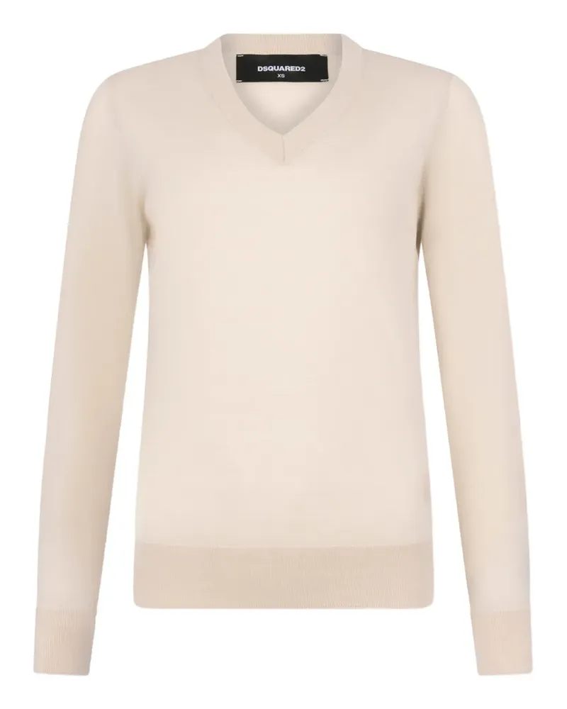 Dsquared2 Pullover mit V-Ausschnitt - Nude Nude