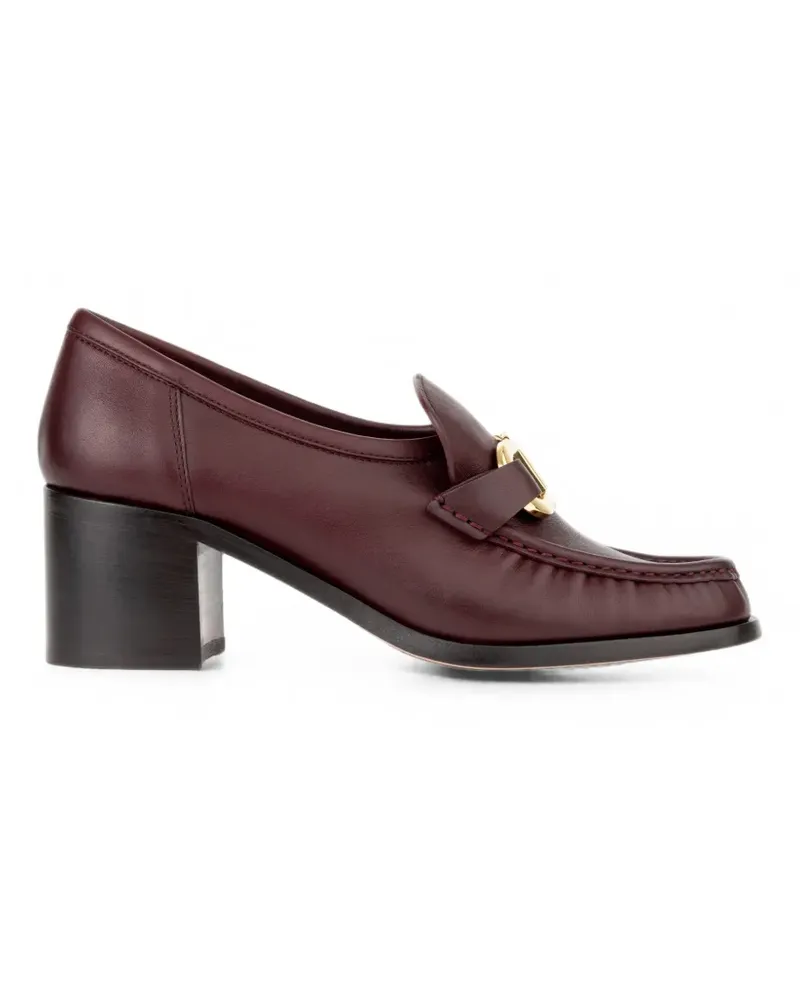 Ferragamo Loafer mit Blockabsatz und Gancini-Detail - Rot Rot