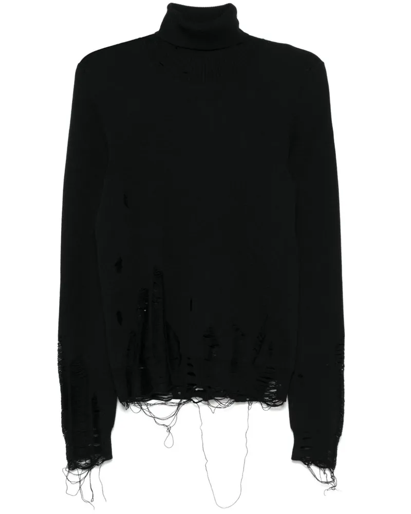 Maison Margiela Pullover im Distressed-Look - Schwarz Schwarz