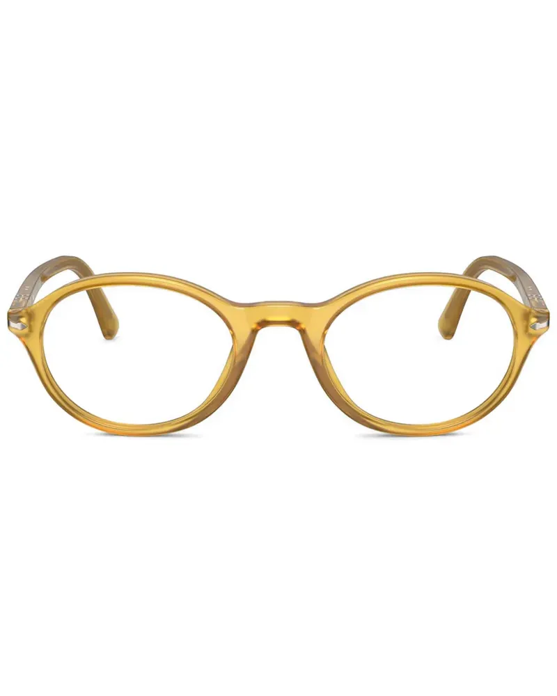 Persol Brille mit rundem Gestell - Gelb Gelb