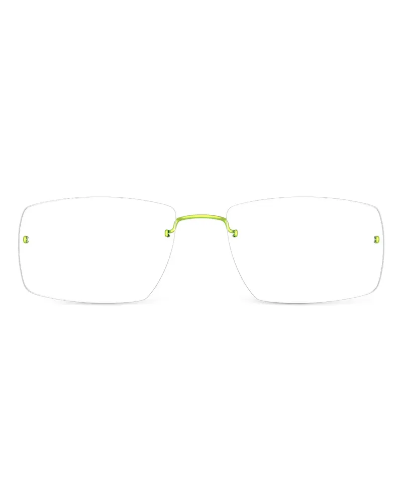 Lindberg Rahmenlose Brille mit eckigem Gestell - Grün Grün